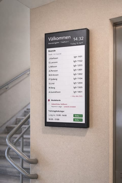 Infosplay i trapphus